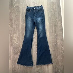 SHEIN Dark Blue Flare Jeans